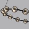 5041/120L L-VISION ODL24 533 черн./золото/дымчатый/металл/стеко Люстра LED 120W 4000К 9364Лм TRONI