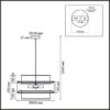 885eb535f779e33b1c802542d86443a8 8281/4 MODERNI LN26 183 черный/фиолетовый/бежевый/желтый, металл/текстиль Светильник подвесной E14 4*40W 220V PALERMO