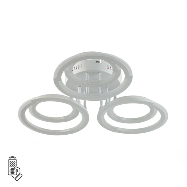 8028/80CL LEDIO LN25 000 белый, металл/акрил Потолочный светильник с ПДУ LED 80W 3000-6000К 220V OSAKA