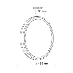 89debe90cef9f8a0ecea15e9520c95d3 3044/EL PALE SN 028 Светильник пластик/белый/коричневый LED 72Вт 3000-6300К D495 IP43 пульт ДУ NAVIL