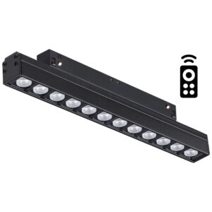 8b89c58b7a4a74057b7e23cb232cb965 358622 SHINO NT21 064 черный Трековый низковольтный св-к диммируемый с ДУ, со сменой цв.температуры IP20 LED 3000~6500К 12W 48V FLUM