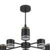 8c155568ed262295ae367729081151ff 8234/6C COMFI LN25 000 черный, металл/акрил Люстра потолочная GX53 LED 6*10W + LED-проектор 3*5W 2700К 220V VIRSAVA