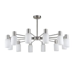 8099/12C COMFI LN26 105 никель/белый металл/стекло Люстра потолочная Е14 12*40W 220V MAVE