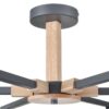 8e3eb0f43e8df96bdd7dfac51dd2de3f 8096/6C MODERNI LN26 339 серый/серый металл, дерево/металл Люстра потолочная Е27 6*60W 220V COLANGE
