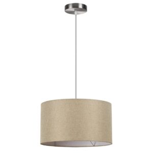 8ea64b8da10f7d0bd92050e374ce61fc 8250/2 MODERNI LN26 527 никель/бежевый, металл/текстиль Подвес Е27 2*60W 220V NIKKI