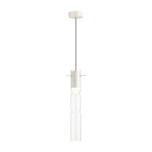 8ee16f1e99daf26f163941580a1e022d 5059/5LB PENDANT ODL24 385 белый/прозрачный/металл/стекло Подвес LED 5W 3000K SCROW