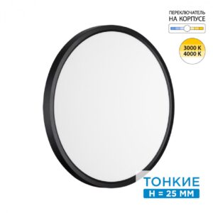 923f4a2e1d86c00ccf3d09c63d416d89 7660/32L MITRA LED SN 554 Светильник пластик/белый/черный LED 32Вт 3000/4000K D400 IP40 ALFA BLACK