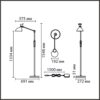 8331/15FL LEDIO LN26 458 черный, металл/пластик Торшер LED 15W 3000/4000/6000K 220-240V ССТ/диммер HORSA