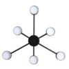 9be629a751e911d17ea9a5f27096da36 8234/6C COMFI LN25 000 черный, металл/акрил Люстра потолочная GX53 LED 6*10W + LED-проектор 3*5W 2700К 220V VIRSAVA