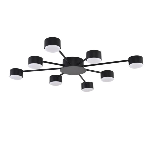 9c2bc1e86fa90e9aeed539ee4135b205 8344/8C COMFI LN26 251 черный, металл Люстра GX53 LED 8*7W 220V TORINA