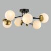 9c3fea67c1d4928ac660cc8c67bf4a0c 6581/6C MODERNI LN26 174 черный, золотой/белый металл /стекло Люстра потолочная E14 6*40W 220V MELODY