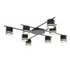 8362/8C COMFI LN 000 черный, металл/акрил Светильник потолочный GX53 LED 8*7W 220V BERTY