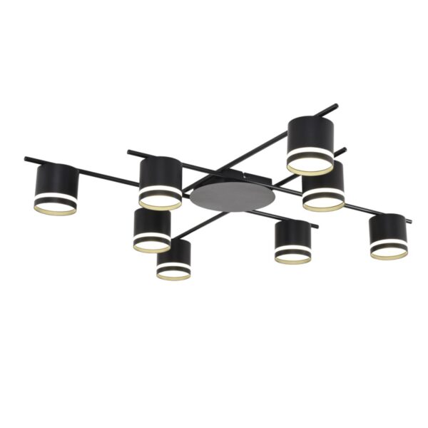 8362/8C COMFI LN 000 черный, металл/акрил Светильник потолочный GX53 LED 8*7W 220V BERTY