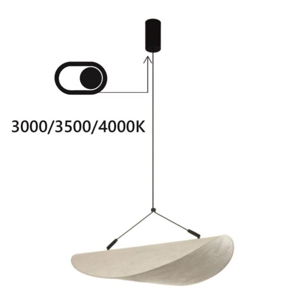 9e72e211238fa398ec02498f9efdd214 7067/30L L-VISION ODL25 191 Подвесной светильник металл/нетканный шелк/черн IP20 LED 20W 3000/3500/4000K 220V SILK