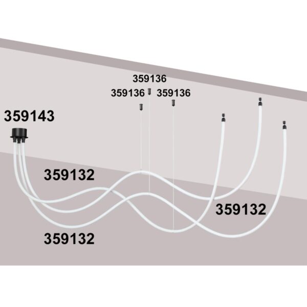 359132 KONST NT23 068 черный Светильник светодиодный IP20 LED 3000K 38W 170-265V 3800Лм RAMO