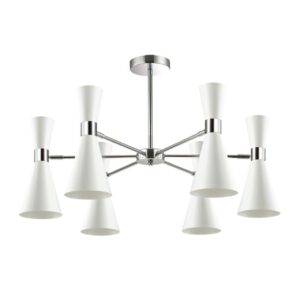 9f7b90cddf531d793d7f125f8a5a9fa3 3661/6C MODERNI LN26 213 хром/матовый белый Люстра потолочная E14 6*60W 220V QUINN