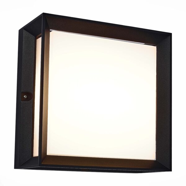 SL077.402.01_01W SL077.402.01 Светильник уличный потолочный ST-Luce Черный/Белый LED 1*12W 3000K