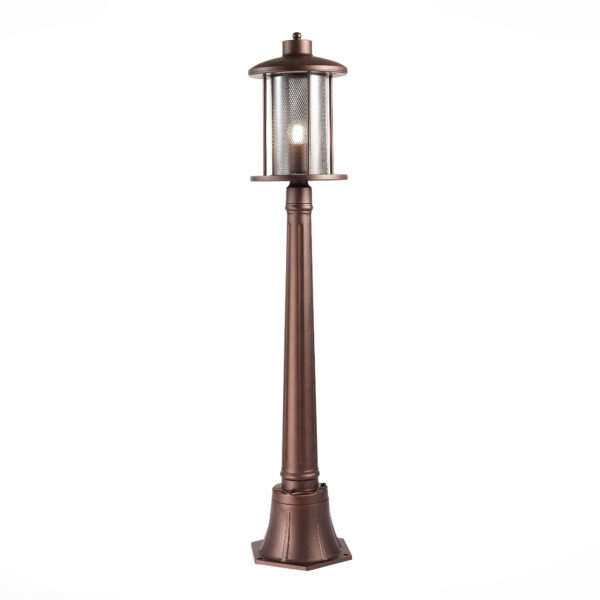 SL080.415.01 Светильник уличный наземный ST-Luce Темный кофе/Прозрачный, Темный кофе E27 1*60W