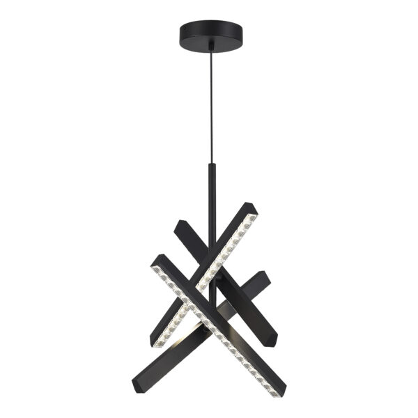 SL1018.413.04_01W SL1018.413.04 Светильник подвесной ST-Luce черный/прозрачный LED 1*43W 4000K