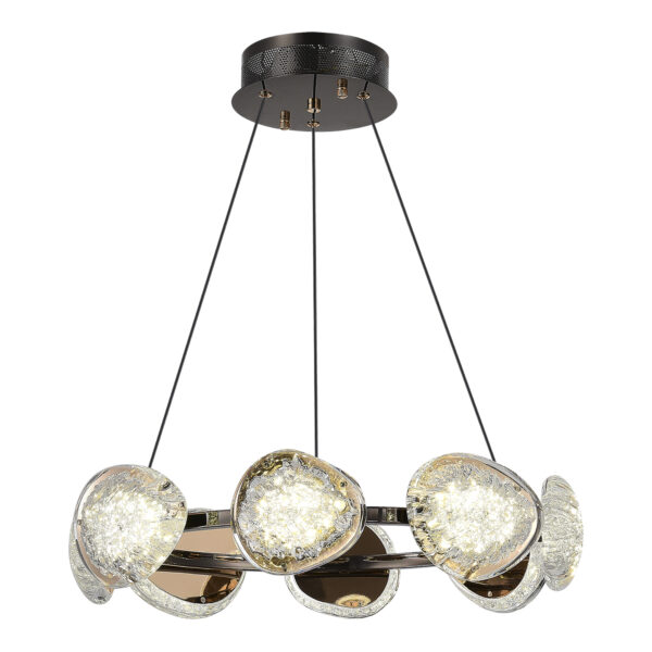 SL6018.203.64_01W SL6018.203.64 Светильник подвесной ST-Luce черный/ золотистый / прозрачный LED 1*64W 4000K