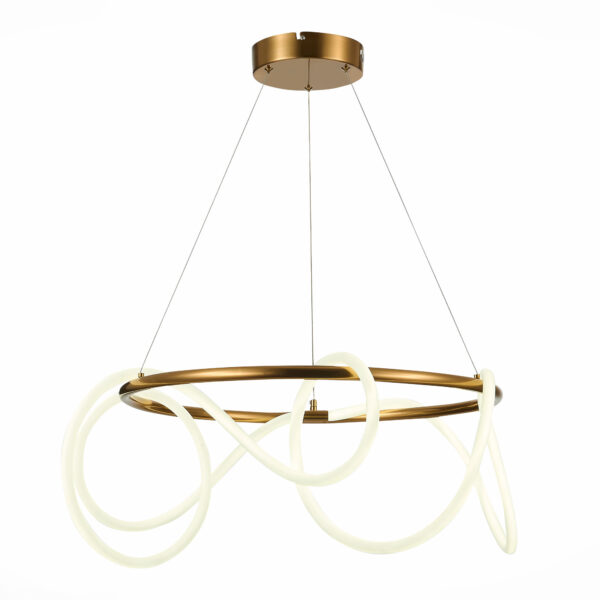 SL6102.303.55_01W SL6102.303.55 Светильник подвесной ST-Luce Латунь/Белый LED 1*35W 4000K