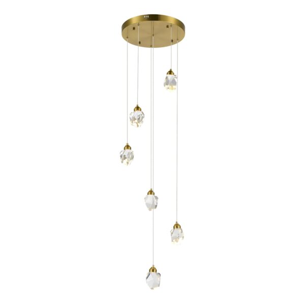 SL6114.203.06_01W SL6114.203.06 Светильник подвесной ST-Luce Золотистый/Прозрачный LED 6*3W 3000K