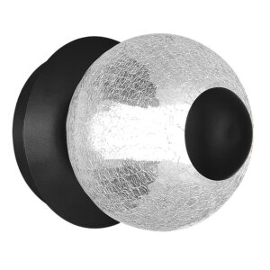 SL6120.401.01_01W SL6120.401.01 Светильник настенный ST-Luce Черный/Прозрачное кракелированное стекло LED 1*8,5W 3000K
