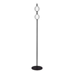 SL6120.405.01_01W SL6120.405.01 Светильник напольный ST-Luce Черный/Прозрачное кракелированное стекло LED 2*8,5W 3000K