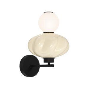 SL6134.411.01_01W SL6134.411.01 Светильник настенный ST-Luce черный/желтый, опаловый LED 1*8W 3000K