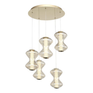 SL6136.233.01_01W SL6136.233.01 Светильник подвесной ST-Luce золото/коньячный LED 1*28W 3000K