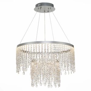 SL6201.103.55 Люстра подвесная ST-Luce Серебристый/Прозрачный LED 1*55W 3000K/4000K/6000K