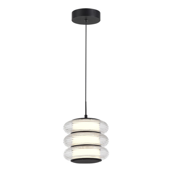 SL6239.403.03_01W SL6239.403.03 Светильник подвесной ST-Luce черный/прозрачный LED 1*16W 3000K