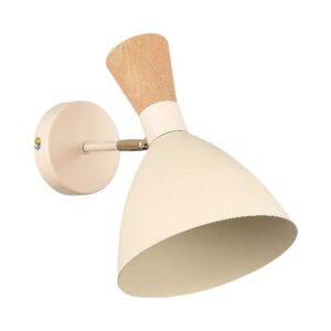 SLE1256-501-01 Светильник настенный Бежевый/Бежевый, Светлое дерево, Золотистый E14 1*40W