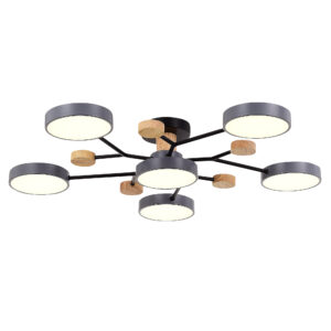SLE6006-702-06 Светильник потолочный Серый/Серый LED 6*12W 3000K/4500K/6000K 6200Lm