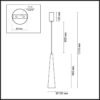 5044/12L L-VISION ODL24 000 глянц.темн.хром/прозрачный/металл/стекло Подвес LED 12W 3000K 1334Лм LUMP