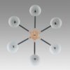 ab9445c5dc086286aea94f30e53633e1 8096/6C MODERNI LN26 339 серый/серый металл, дерево/металл Люстра потолочная Е27 6*60W 220V COLANGE