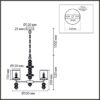 8338/6 MODERNI LN26 143 хром/серый, металл/стекло/текстиль Люстра E14 6*40W 220V ILMIRA