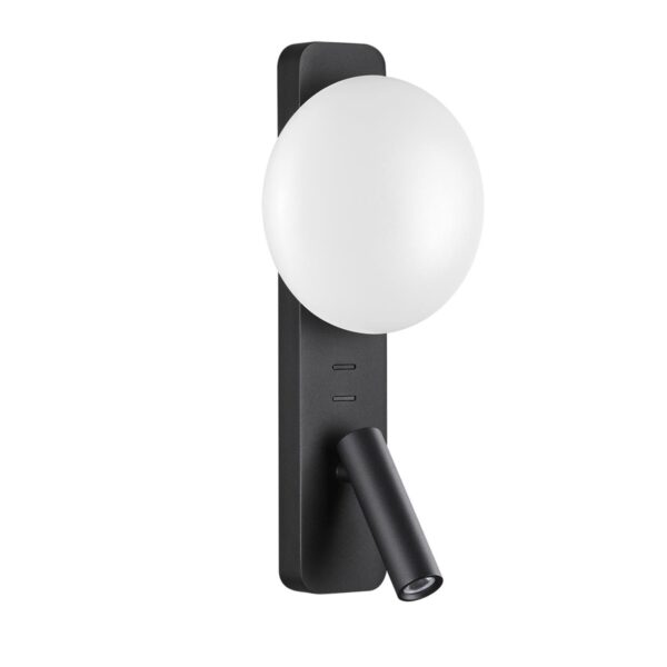 b003f0cb1343141162113c42d947ead8 7048/5WL HIGHTECH ODL25 473 металл/акрил черный Настенный светильник IP20 LED 1*5W + 1*3W 2700K CRI>90 ALBERGO