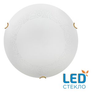 b0545b8e4c2c92a67dc5a92216ad5a07 7602/BL SNOK SN 000 Светильник стекло/белое/золото LED 24Вт 4000K D300 IP20 AMMONITE