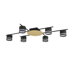 b30ea4f5f405e60b6ccb2daf91740a6b 8304/6C COMFI LN26 238 золотой/черный, металл/акрил Светильник потолочный GX53 LED 6*7W 220V BENUA