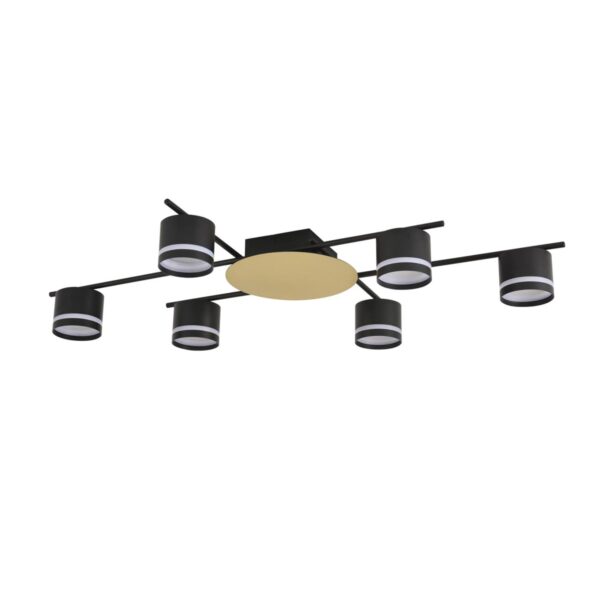 b30ea4f5f405e60b6ccb2daf91740a6b 8304/6C COMFI LN26 238 золотой/черный, металл/акрил Светильник потолочный GX53 LED 6*7W 220V BENUA