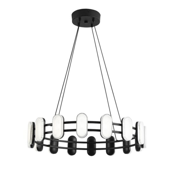 8342/35L LEDIO LN26 226 черный/белый металл/акрил Люстра подвесная LED 35W 4000K 220V OVELA