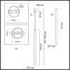 b488d4ce88c8ca0a7457b3c280aa69bc 4375/3L HIGHTECH ODL23 281 матовый никель/металл Подвесной светильник (база для встройки в комплекте) IP20 LED 3W 240Лм 3000K FIANO