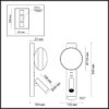 b7c19c9c33c1c5bd24064a2c2074d301 7048/5WL HIGHTECH ODL25 473 металл/акрил черный Настенный светильник IP20 LED 1*5W + 1*3W 2700K CRI>90 ALBERGO