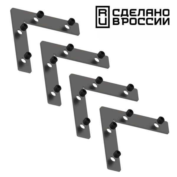 ba78cefd99c74dae1d45ca66f3892bc1 135134 NT21 123 черный Соединитель угловой плоский для арт 135129-135130; 135179-135180; 135189-135192 (4 шт. в комплекте) FLUM