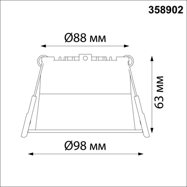ba8f3752c88694084cf4b26793561f86 358902 SPOT NT22 472 черный Светильник встраиваемый светодиодный IP20 LED 4000К 12W 220V TRAN