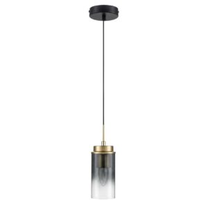 bb17e50ee1e73baeabdc9efc4f8f6503 8101/1A COMFI LN26 407 черный/бронза металл/стекло Подвес Е14 1*40W 220V ISHA