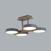 bc09c06e0930d5328fbfb9ae4bc5f797 8031/72CL LEDIO LN26 345 серый, дерево/металл/акрил Потолочный светильник LED 72W 3000/4000/6000К 220V PLATO