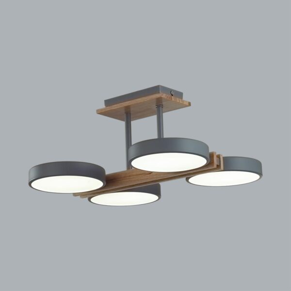 bc09c06e0930d5328fbfb9ae4bc5f797 8031/72CL LEDIO LN26 345 серый, дерево/металл/акрил Потолочный светильник LED 72W 3000/4000/6000К 220V PLATO