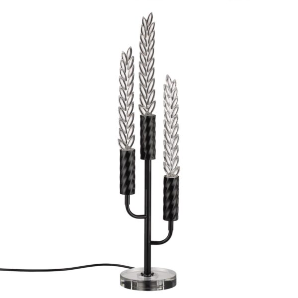 5459/9TL L-VISION ODL_EX26 041 черный глянцевый/прозрачн./металл/стекло/хрустальное стекло Настольная лампа LED 9W (3*3W) 3000K 460Лм KOLOS